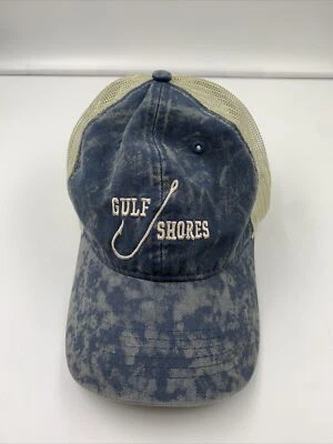 Vintage Gulf Shores Alabama Mesh Distressed Fade Baseball Cap Hat - Image 1 of 4