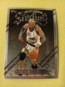 1996 CLYDE DREXLER TOPPS FEINSTES STERLING UNGEWÖHNLICHE NBA-KARTE #121 HOUSTON BLAZER - Bild 1 von 2