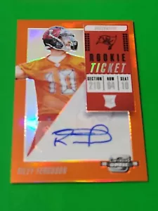 Riley Ferguson 2018 Contenders Optic Rookie Ticket Orange Auto 7/49 Buccaneers - Picture 1 of 6