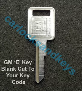 1969 Buick Wildcat OEM GM 'E' Key Blank Cut To Your Key Code - Picture 1 of 1