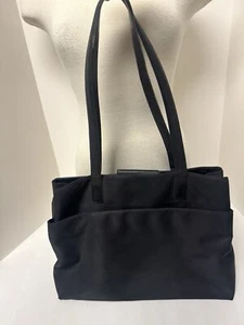 Vintage Coach JOJ - 7408 Large Tote Shoulder HandBag Black Microfiber Y2K - Picture 1 of 16