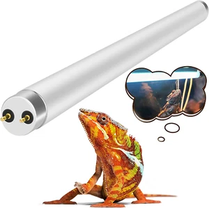 T8 Rainforest Terrarium Fluorescent Lamp Tube 18" Full Spectrum UVB Bulb, Dua... - Picture 1 of 2