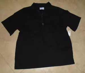 New with Tag Black Old Navy Zip Neck Short Sleeve Shirt Men's L Large - Picture 1 of 2