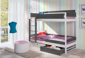 Kinderbett Nathi II Etagenbett Stockbett Doppelbett Hochbett aus Holz Kiefer 16 - Bild 1 von 3