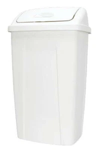 13 Gallon Trash Can,Plastic Swing Top Kitchen Trash Can - Picture 1 of 6