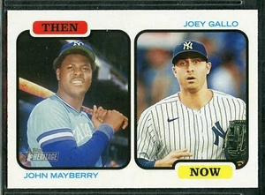 2022 Topps Heritage Baseball Then & Now - #TAN-MG - John Mayberry & Joey Gallo - Picture 1 of 1