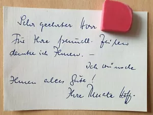 DDR Autogramm Renate Hoff 1965 Sängerin Oper Staatsoper Berlin Kammersängerin - Picture 1 of 2
