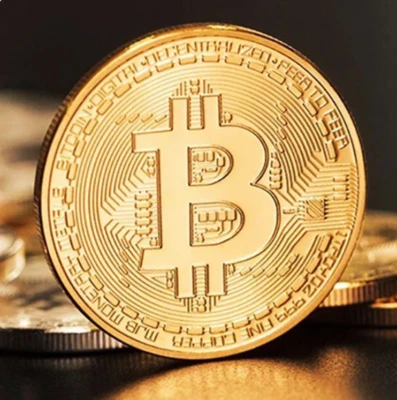 Bitcoin Gold Münze  Sammelmünze Deco - Bild 1 von 4
