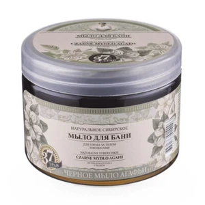 Agafji Jabón siberiano negro natural para cuerpo y cabello, 500 ml - Foto 1 di 4