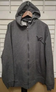 Vintage Rocawear Hooded full Zip Sweatshirt Gray Mens 3XL Embroidered Classic  - Picture 1 of 12