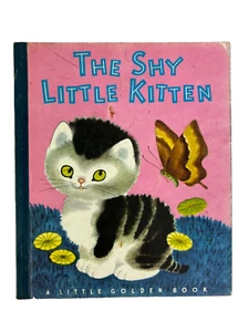 THE SHY LITTLE KITTEN 1946 First Edition Hardcover Blue Spine Small Tear Inside - Picture 1 of 15