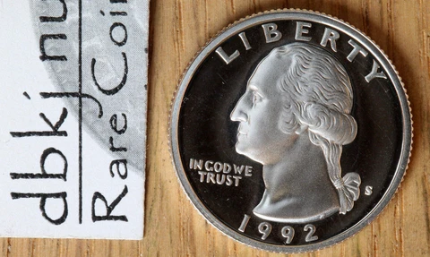 1992 S Silver Washington Quarter 25¢ - Gem Proof Cover