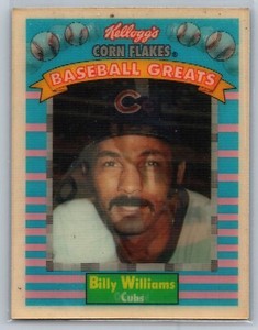 1991 Kellogg's Corn Flakes Baseball Greats #9 Billy Williams Chicago Cubs