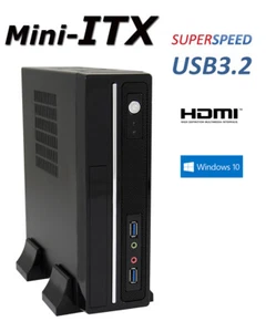 Mini-ITX PC Intel Pentium Quad 3,2Ghz 16GB 512GB SSD Windows 10 Computer lautlos - Bild 1 von 2