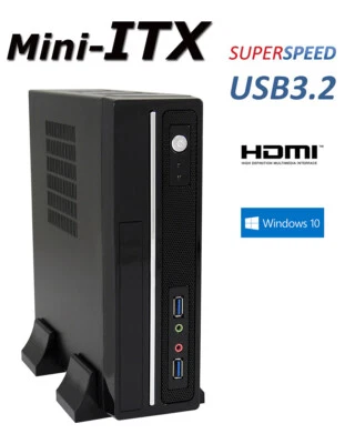 Mini-ITX PC Intel Pentium Quad 3,2Ghz 8GB 512GB SSD Windows 10 Computer lautlos - Bild 1 von 2