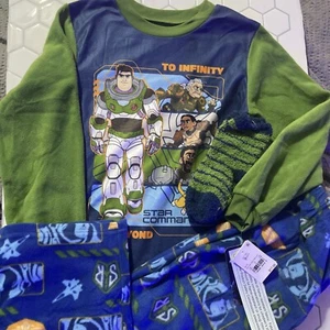 Disney Toy Story Buzz Lightyear Pajama 3pc Set Cozy Socks  Small 6/7 (3431) - Picture 1 of 5