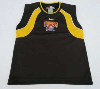 Футболка Nike Team Pittsburgh Pirates черная и золотая для мальчиков размер 4 отличное состояние  - Изображение 1 из 4