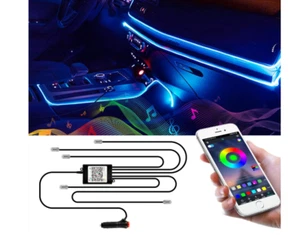 Striscia LED Interno 64 Colori Luce Illuminazione Ambiente Auto Controllo APP - Foto 1 di 12
