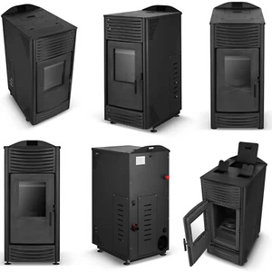 Toby H 15 Pelletofen Wasserführend 14kW Pelletheizung Pelletkamin WiFi Schwarz - Bild 1 von 10