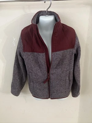 Chaqueta polar Children’s Place Borgoña 5/6 Usada en Excelente Condición Unisex Foto 1 de 4