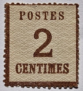 GERMANY ALSACE LORRAINE 2c Points Up No Gum (€260 with Gum) Mi 2Ib - Picture 1 of 2