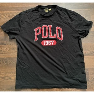 Polo Ralph Lauren Herren Kurzarm Crew T-Shirt Tee Schwarz/Rot Gr. L - Bild 1 von 7
