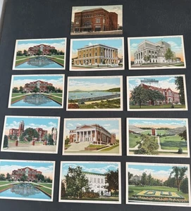 Lot Of 13 Vintage Ca. 1930-1945 Postcards Of Landmarks In Oklahoma - Picture 1 of 13