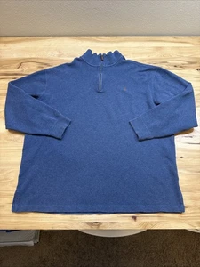 Polo Ralph Lauren Suéter Hombres 2XL Alto Azul 1/4 Cremallera Pullover Poni Preppy 2XLT - Imagen 1 de 4