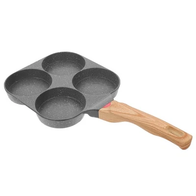  Padella per uova per uso domestico, padella antiaderente per uova, 4 tazze, - Immagine 1 di 4