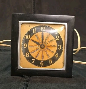 RELOJ MUNDIAL MCM GE ELECTRIC SERIE NACIÓN MUNDIAL ANTIGUO - FUNCIONA - Imagen 1 de 6