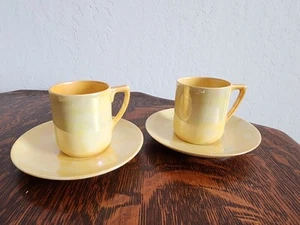 Vintage Noritake Lusterware Teacup & Saucer Set – Yellow Iridescent – Japan –... - Picture 1 of 13