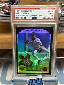 1997 Upper Deck #RS3 Derek Jeter Rock Solid Foundation Insert PSA MINT 9 HOF! - Picture 1 of 2