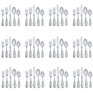 Spode Woodland 18/10 Stainless Steel 60pc. Flatware Set (Service for Twelve) - Picture 1 of 10