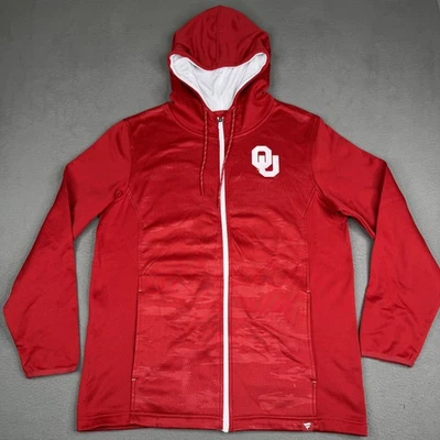 Oklahoma Sooners Sudadera con Capucha Para Hombres Grande Roja NCAA Fútbol Cremallera Completa Sudadera con Capucha Foto 1 de 4