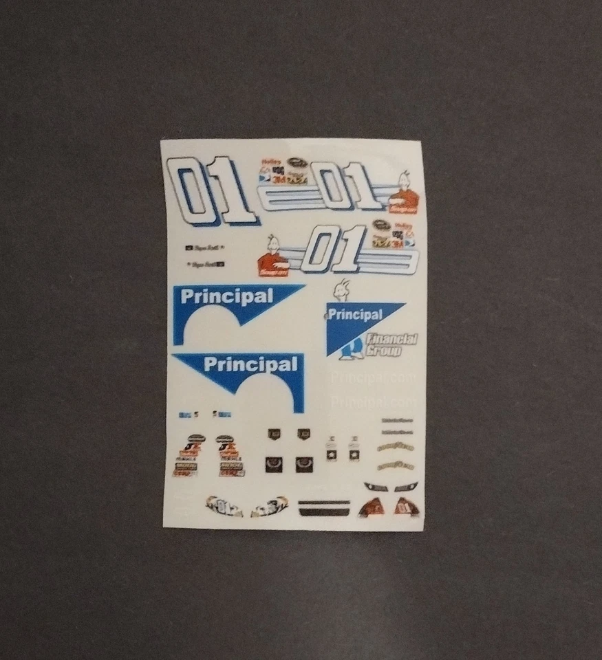 2008 Custom Regan Smith #01 Principal 1/64 Peel & Stick Decals - Image 1 of 1