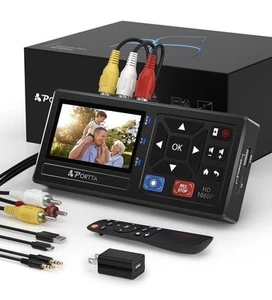 PORTTA Capture Box VHS to Digital Converter Video to Digital Recorder Remote - Photo 1/12