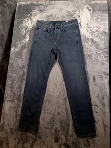 Rag & Bone Jeans Mens 32 Black Fit 2 Slim Tapered Denim Button Fly Classic Style - Picture 1 of 13