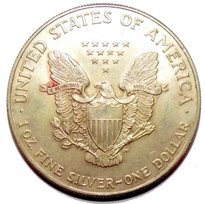 2002 # 1 DOLLAR SILVER AMERICAN SILVER EAGLE USA SILVER COIN - WT.31.10 GRAM #1 - Picture 1 of 3