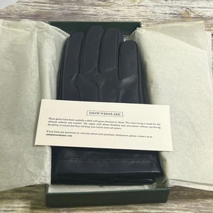 Guanti Downholme Uomo Nero Vegan Pelle Touchscreen Cashmere Sintetico Taglia M - Foto 1 di 10