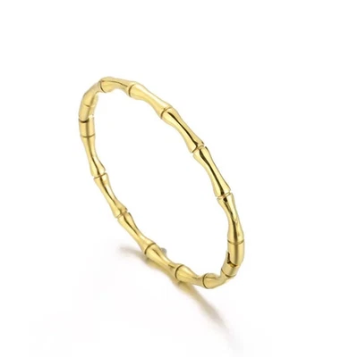 Stainless Steel Bamboo Bracelet Women Summer Link Layered Mixed Tone Jewelry - Image 1 of 4