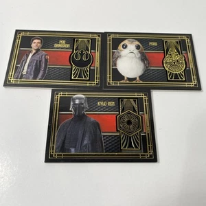 Lotto medaglioni Topps Star Wars: Gli ultimi Jedi 2017 Kylo Ren Porg & Poe Dameron - Foto 1 di 8