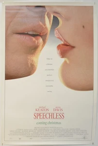 SPEECHLESS (1994) One Sheet Movie Poster - Geena Davis, Michael Keaton (ADV) - Picture 1 of 1