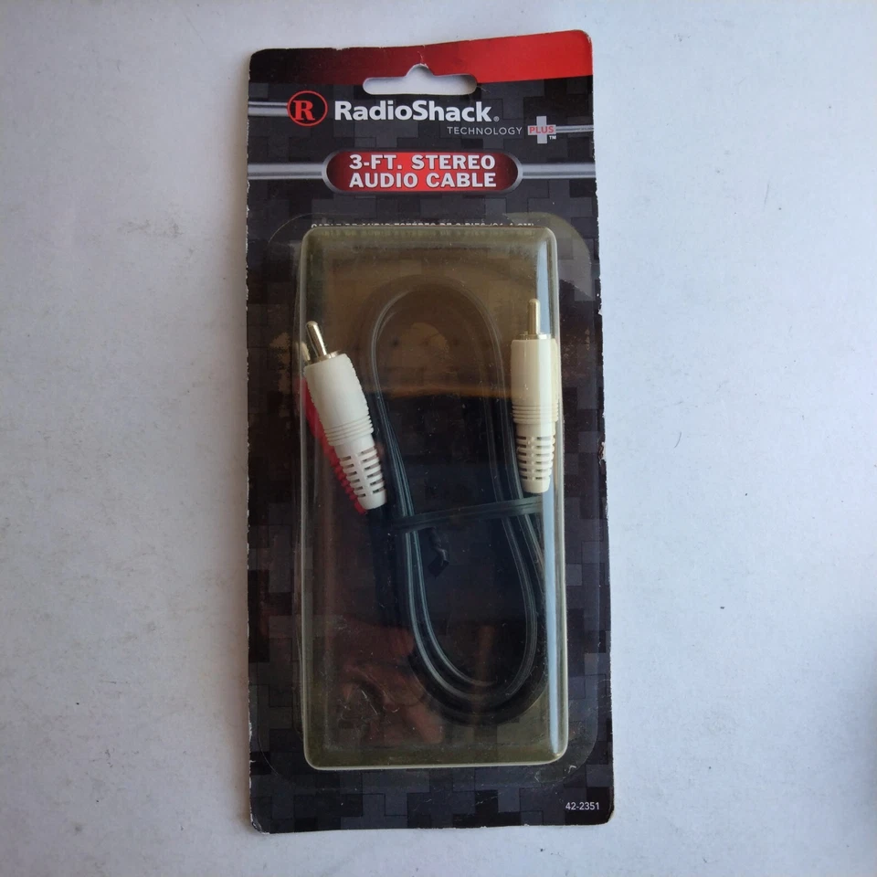 Radio Shack 3 Ft Stereo Audio Cable Technology Plus 42-2351 19.9 - Image 1 of 4