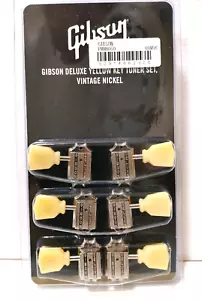 Gibson PMMH-050 Deluxe Yellow Key Tuner Set Vintage Nickel Cruson Style 14:1 - Picture 1 of 15