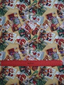 Fabric 4 1/4 Yards Antique Sewing By RJR Fabrics 100% Cotton Multi Color On Tan - Picture 1 of 18