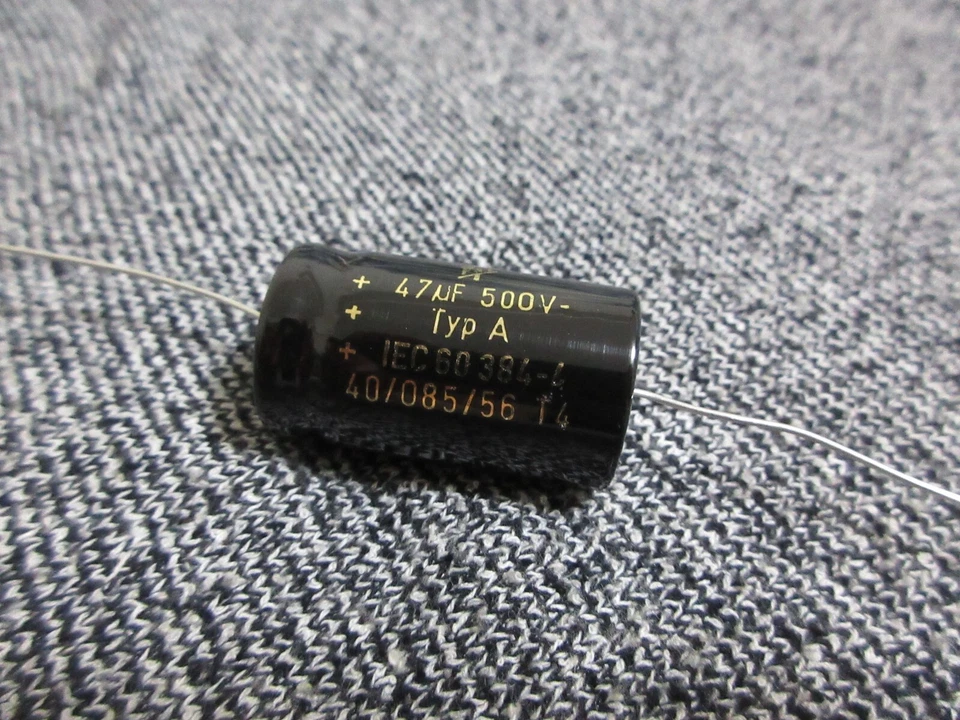 F&T FT CAP 47uF 500V axial electrolytic capacitor Tube Amplifier GERMANY