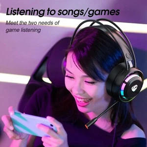 Cuffie Gaming Cablate Cuffie Con Microfono Cancellazione Rumore Controlli Audio Nuove - Foto 1 di 8