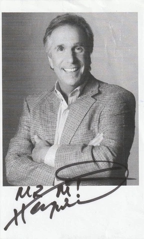 `Happy Days` HENRY WINKLER (FONZIE) signed 5x7 pic Cover