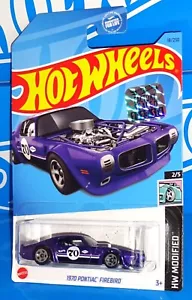 Hot Wheels 2023 Factory Set HW Modified #18 1970 Pontiac Firebird Purple w/ 5SPs - Picture 1 of 2