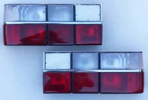 VOLVO 740 760 TAIL LIGHT pair lh+rh custom red and clear 1984-1989 sedan - Picture 1 of 4